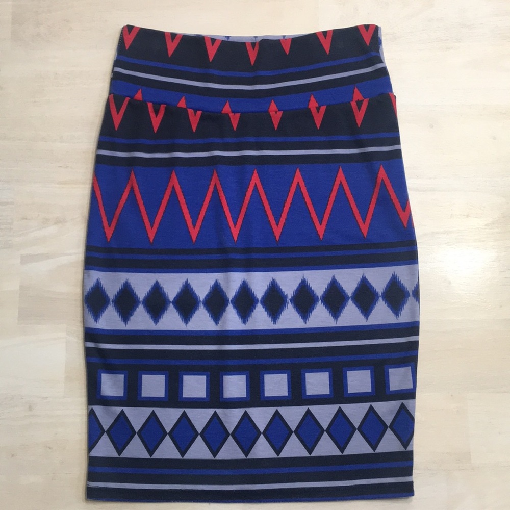 LuLaRoe Pencil Skirt - Chevron pattern